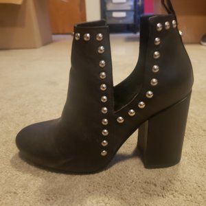 Steve Madden Black Open-Sided Booties